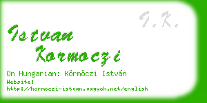 istvan kormoczi business card