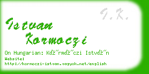 istvan kormoczi business card